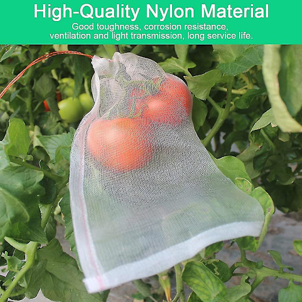 30 stk. Insekter Myg Bug Net Barrierepose, Plante Frugt Beskyttelsesnetpose Lille Havenetpose 15 X 25 cm