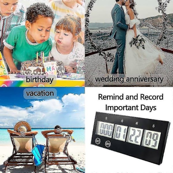Reusable Countdown Clock for All Big Events in Your Life, 999 Day Cloud Countdown, Student Timer