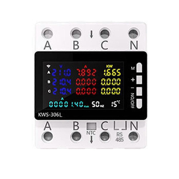 KWS-306L Effektmätare RS485 Version AC Energi Effekt Voltmeter Spänning