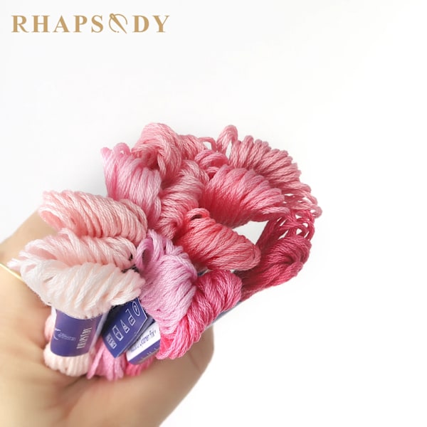Rhapsody DMC Kvalitets Egyptisk Bomull Broderigarn 6 Trådar Dubbel Merceriserad Korsstygnsgarn 12 Färger Set 8 Meter Tackle Desert Dust 1