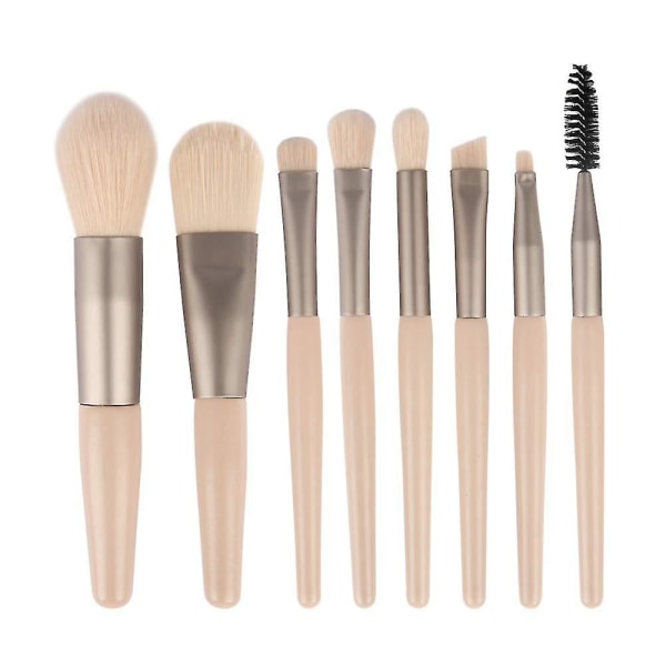 Cestson Makeup Brushes 8 Styck Makeup Brush Set Premium Synthetic Foundation brushapricot)