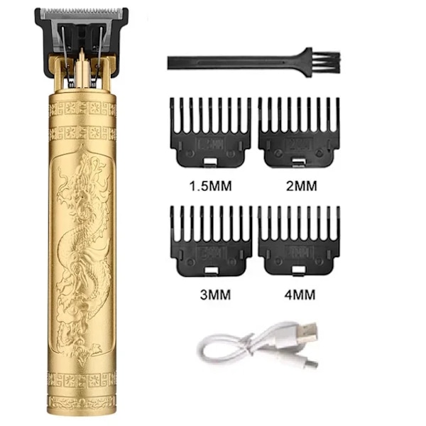 Elektrisk hårtrimmer til mænd, trådløs hårklipper, barbermaskine, barber, hårklipning, genopladelig, vintage T9 skægtrimmer