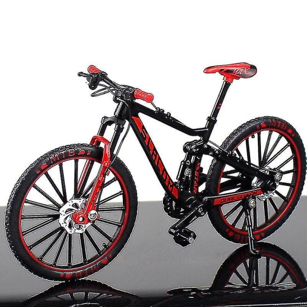 Mini 1:10 Legering Cykelmodell Dasktop Simulation Ornament Finger Mountain Bikes Leksak Red