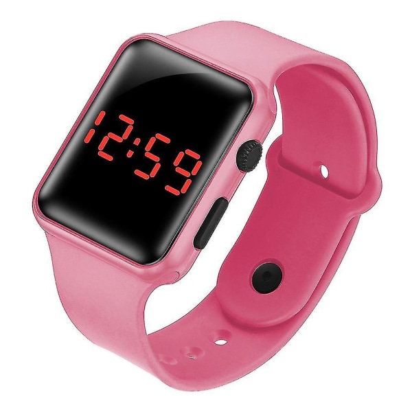 Kids Electronic Led Digital Silic Armbandsur Blet Watch Pink