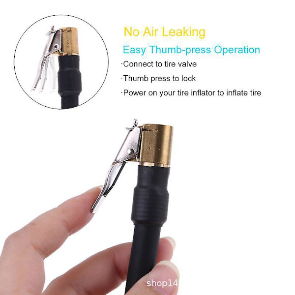 Gummislang Flexibel Däckventilsförlängningsrör Adapter för Däckpump 30CM