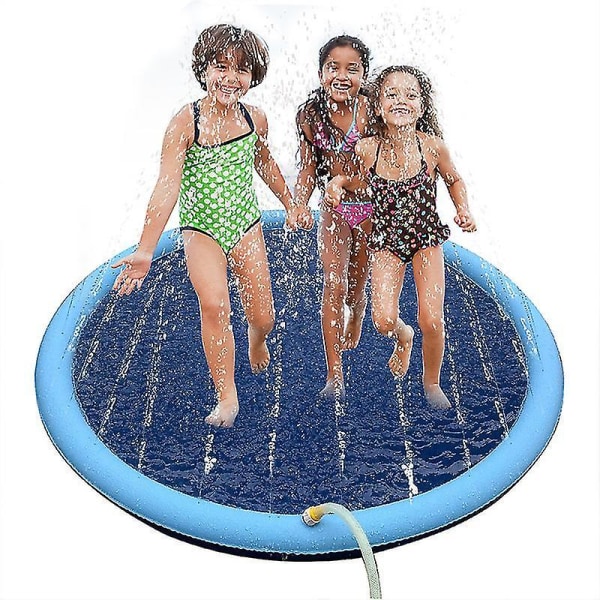 Spela Kylning Pet Sprinkler Matta Pool Utomhus Uppblåsbar Vatten Spray Pad（150cm）