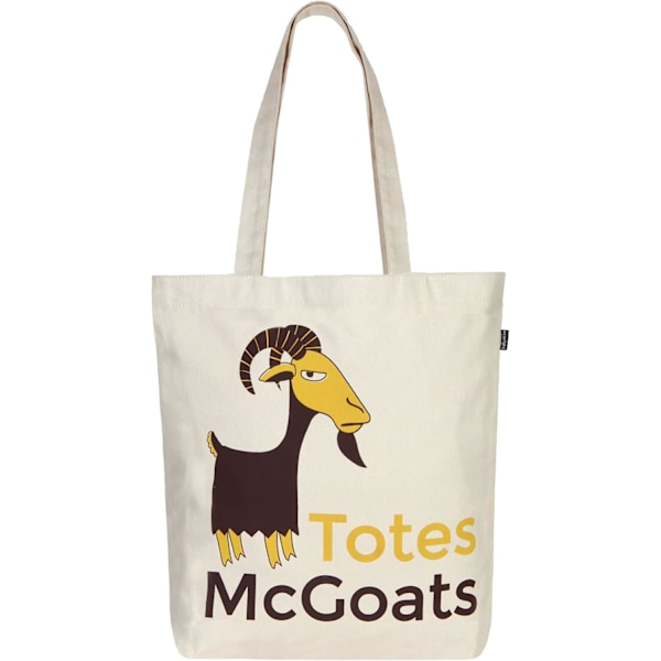 EcoRight 100% Økologisk Canvas Tote Bag med Lynlås, Miljøvenlige Små Tote Bags til Kvinder til Rejser, Strand & Shopping Tote Mcgoats