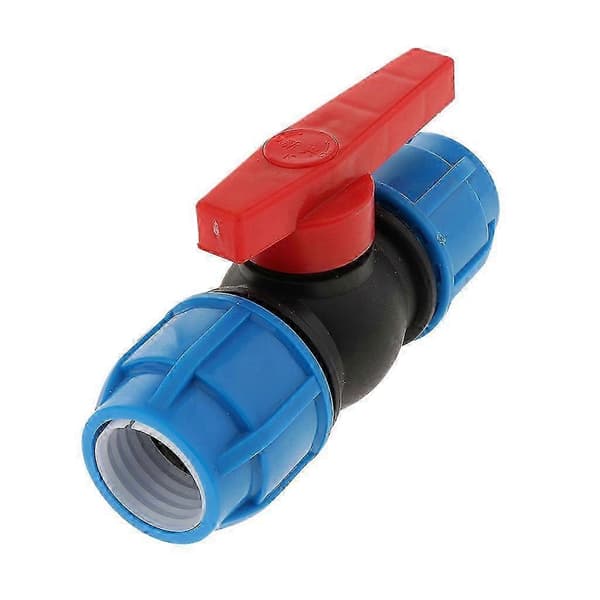 Slangekuleventilkobling, 20 mm rett rør-adapterfitting i plast 32mm Plastic Core