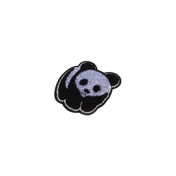 2x Söt Panda Broderi Patch Djur Applikation Dekorativ Klistermärke 2#2 st
