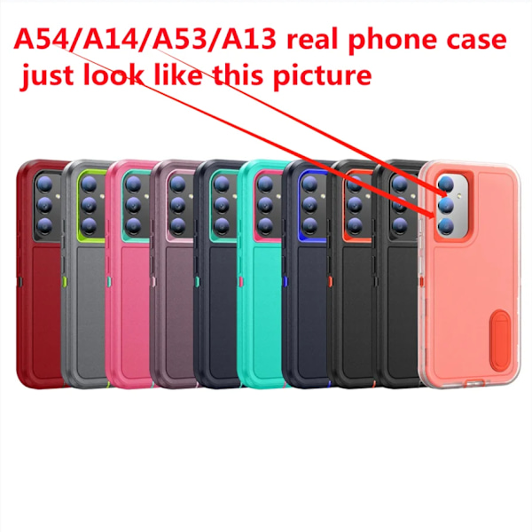 Anti-støv Støtte Fallbeskyttelse Deksel for Samsung Galaxy S23 Ultra 5G S 23 Plus S22 Ultra A54 A14 A13 A53 A04S 2 I 1 Veske Gray for Galaxy A04S