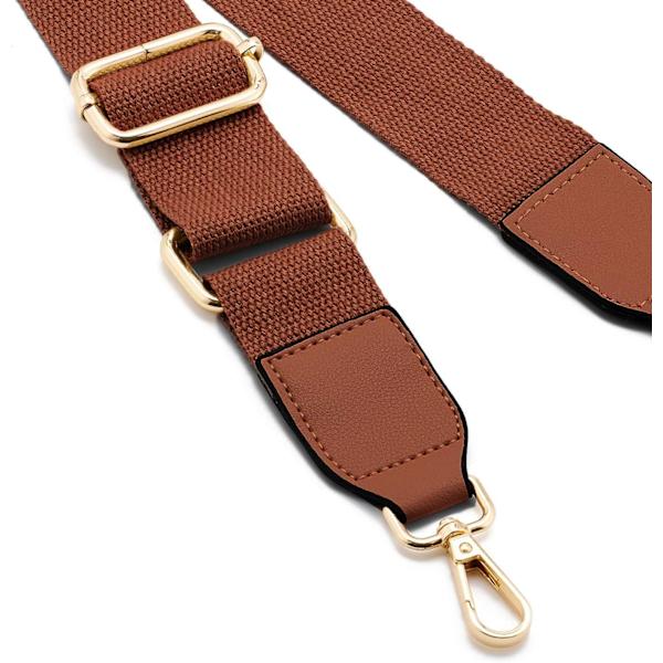 {YM}Women's Wide Shoulder Strap, Adjustable Leather Replacement Strap, Long Shoulder Strap (Brown)-FS2- Brown