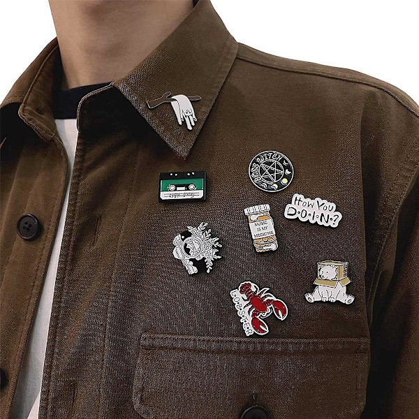 40 stk. Søde Emalje Rygsæk Pins, Sjove Emalje Pins Bulk Sæt Cool Pins Æstetisk Broche Lape Random Color