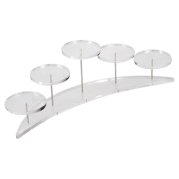 Akryl Cupcake Stativ for 5 Cupcakes Display Stativ, Cupcake Holder Dessert Stativ Clear