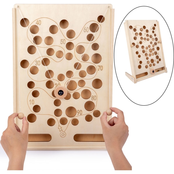 Montessori Maze Wood 3DLabirent Toy Children Balance Traditionellt spel B