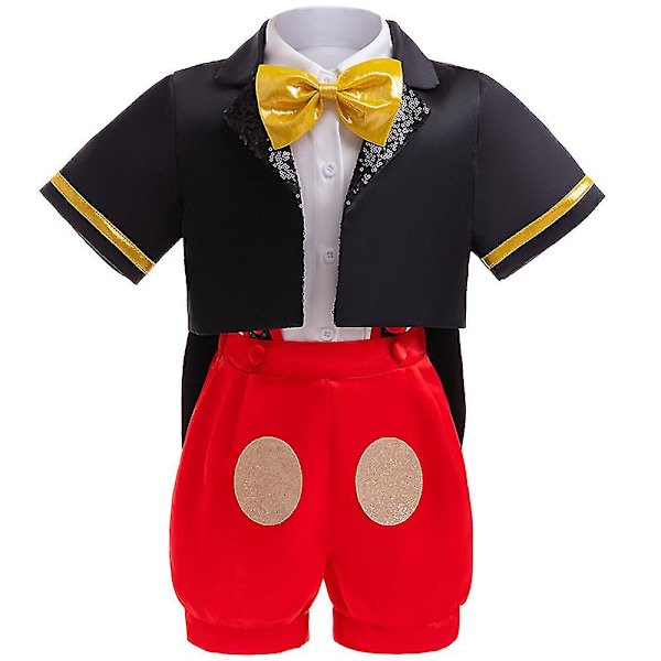 Barn Pojkar Flickor Musse Pigg Outfit Set Cosplay Tecknad Figur Kostym Söt Julklapp