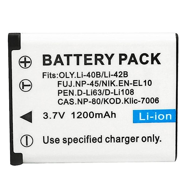 Oppladbart litiumbatteri 1200mah Li-40b Li 40b Li-42b Li 42b batteri for Np-45 Np 45 Np 45a 45b 45s En-el10