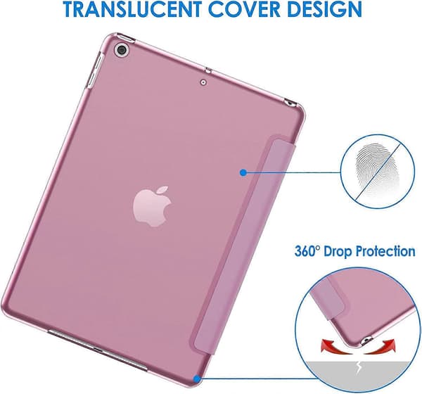 Etui til iPad (9,7 tommer, 2018/2017 model, 6./5. generation), Smart Cover Auto Vågn/Sov Pink