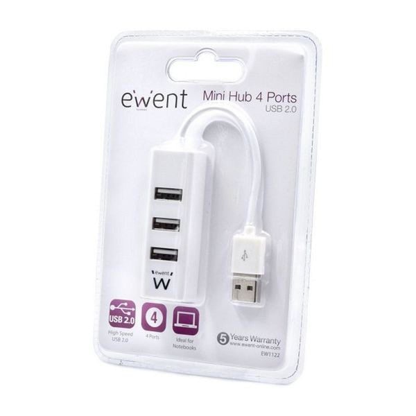 Hvid USB-port Multiplikator X3
