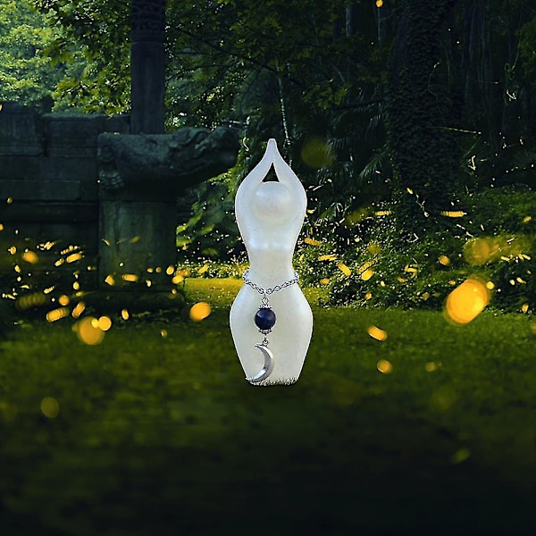 Retro Häxhistoria Gudinna Skulptur Halloween Jul Positiv Dekoration Prydnad Utomhus Och Inomhus B