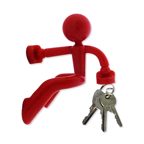 Bonhomme nyckelring för män gul nyckelkrok