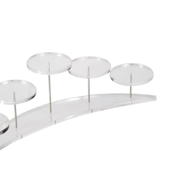 Akryl Cupcake Stativ for 5 Cupcakes Display Stativ, Cupcake Holder Dessert Stativ Clear