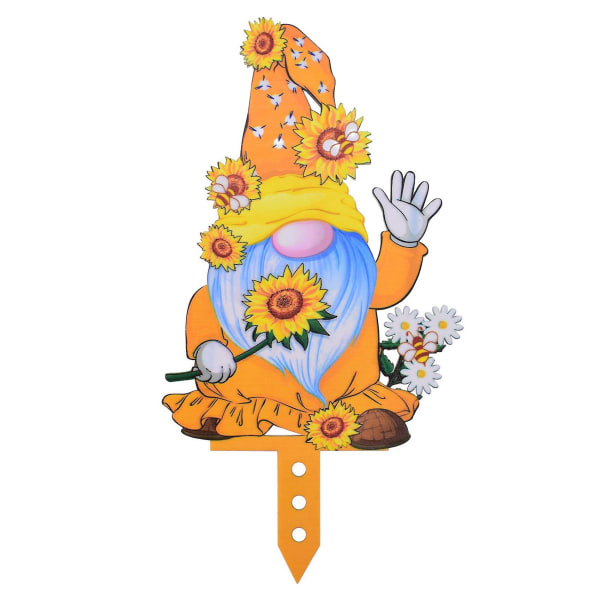 Gnome Ansiktslös docka Akryl Påsk Trädgårdsprydnad Trädgårdskonst Utomhus Trädgård Bakgård Gräsmatta Stakes Trädgårdsdekor - A
