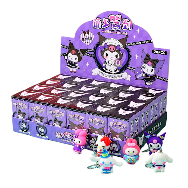 Internetkändis bästsäljande 24 lådor Sanrio docka tecknad blind box hänge skolgård stativ nyckelring blind box 2