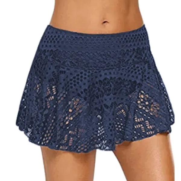 Bikinitrosa med spetskjol Blå Blå Blue M