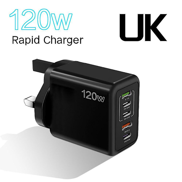 Porter USB-C 120W PD Lader Type C Strømadapter For Telefon Samsung