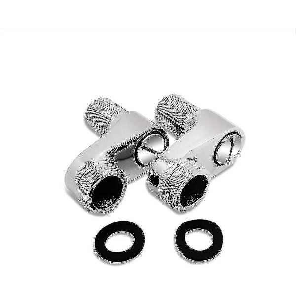 2-pak Badekarhaneadaptere med 3/4 \", 1/2\" Justerbar Svingarm, Klo-brusehane, Massiv Messing Badeværelseshanetilbehør