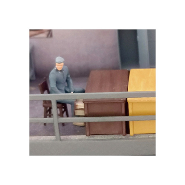 1/64 Skala Bilverkstad Layout Diorama Modell Leksak Bord Kaffe