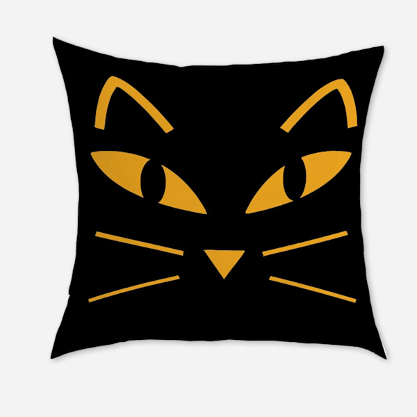 Happy Halloween Putetrekk Søt Svart Katt Mumie Zombie Ansikt Kastepute Putetrekk Kreativ Design Hjem Sofa Stol Dekor