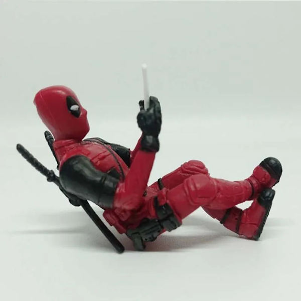 7cm X-MAN DeadPool Superhjälte Söt version Figur Modell Leksaker Bilhänge 3 pack by bag