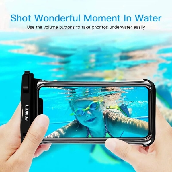 FONKEN Vattentätt phone case Mobiltelefon Coque Cover Swimming Dry Bag Underwater Case Vattentät väska till Iphone Samsung Xiaomi 1Pcs Blue Case