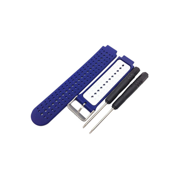 Udskiftnings Fitness Ur Rem Kompatibel med Garmin Forerunner 230 235 630 220 Blå og Hvid