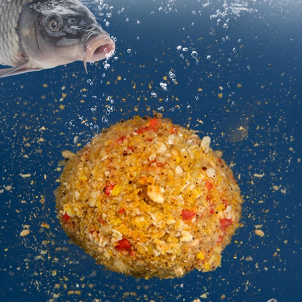 Håndsveivet agn for fiske, naturlig smak, fiskefôring for karpe tilapiafiske