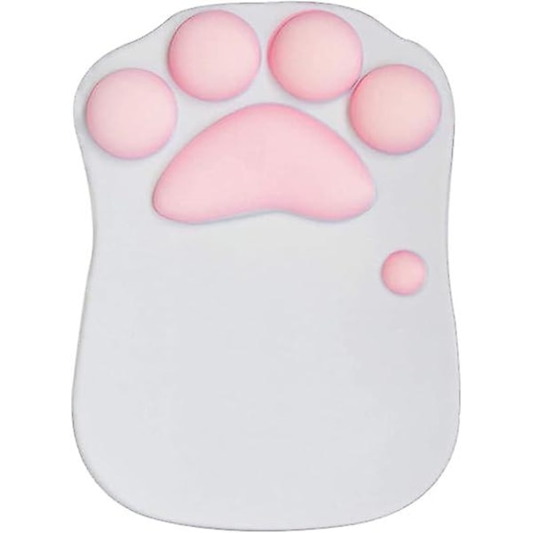 (Grå) Musematte Kattepote Musematte med Håndleddsstøtte, Bærbar Sklisikker Ergonomisk Gaming Musematte, Tegneserie Kattepote Myk Silikonmatte