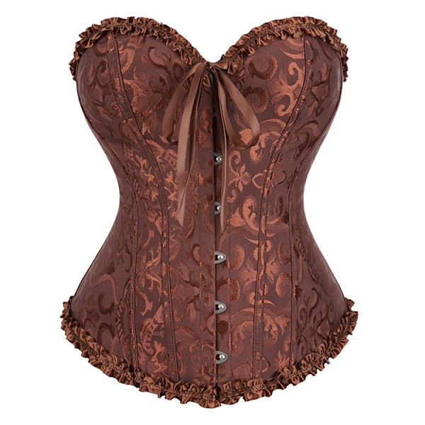 Europæisk og amerikansk palads brystbinding brudekjole sexet taljebinding mavebinding vest taljebinding korset MJ51 sort sort black 6XL