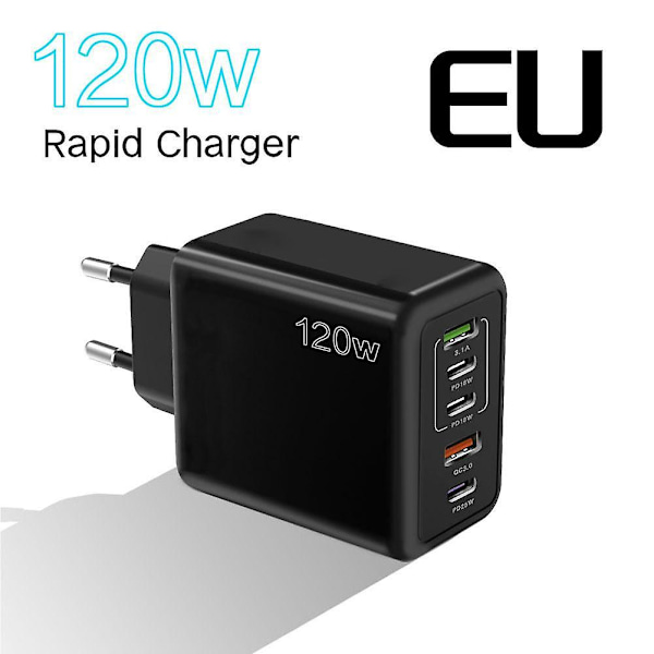 USB-C 120W PD Oplader Type C Strømadapter Til Telefon Samsung