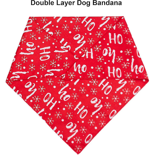 2-pakning Hunde Bandana Jule Hunde Skjerf Reversibel Trekant Bibs Tørkle Sett Kjæledyr Jule Tilbehør