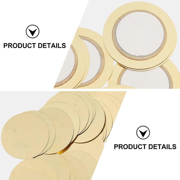 50st Piezo Diskar Akustisk Pickup Transducer Trigger Summer Piezoelektriska Diskar Beige 2.5X2.5CM