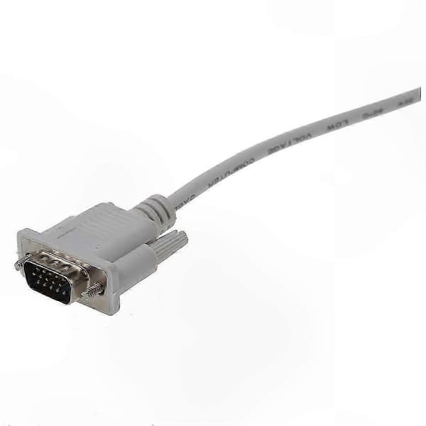 Hvid DB15 til DB9 Han Adapter Kabel - 1.5M VGA til RS232 Forlængerledning White