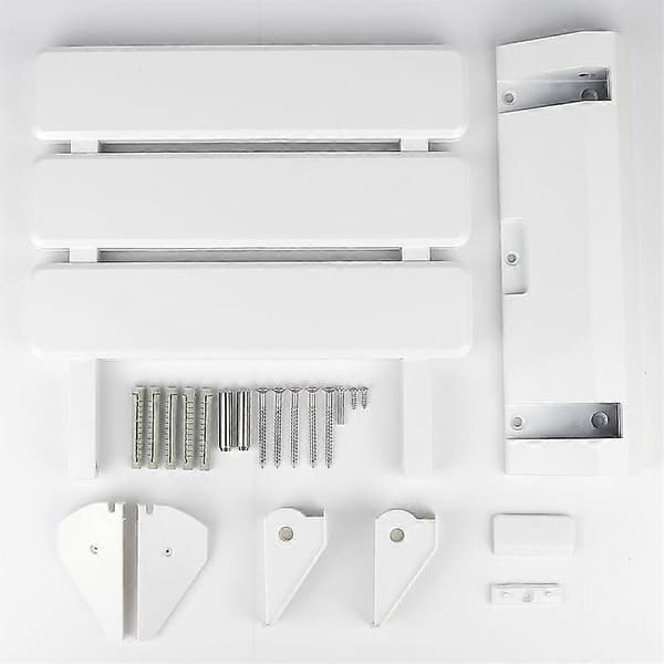 Sammenleggbart dusjsete i aluminium og ABS, 330 x 320 x 70 mm