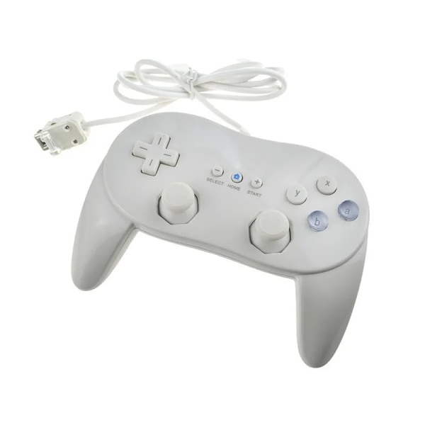Classic Wired Game Controller för Wii Remote Game Gamepad Pro Joypad Joystick kompatibel Nintendo Wii/Wii U White