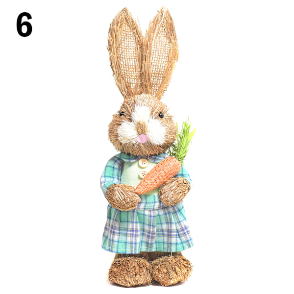 Simulerad Påskhare Dekoration 32/45*15cm Kanin Figur Cattail Hantverk Ornament Gåva För Hem Helg