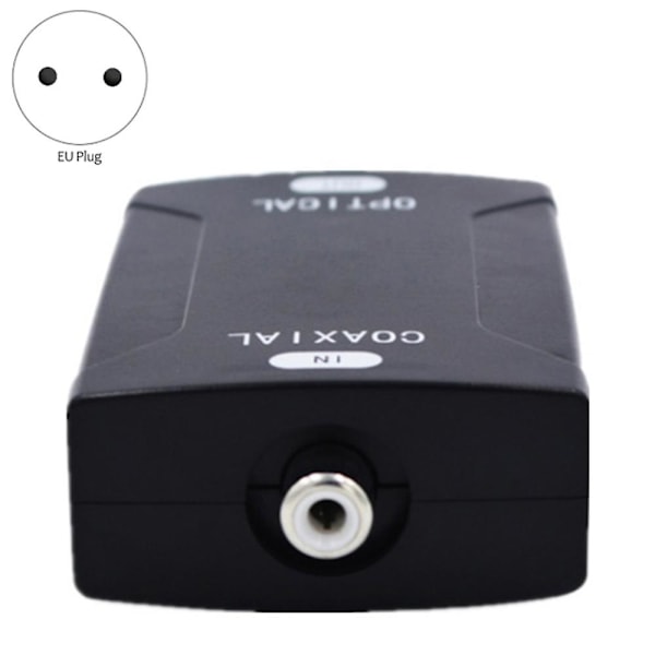Digital Koaxial RCA till Optisk TOSlink SPDIF Ljudkonverter Adapter Stödjer 5.1 och DTS S