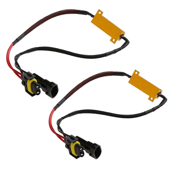 {YM}LED Headlight Canbus Wiring Harness Durable Computer Warning Error Free Anti-flicker Resistor Canceller Decoder 1 Pair H8 H11 50W