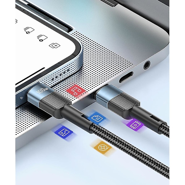 100W USB C till USB Typ C Kabel Usbc PD Snabbladdningskabel USB C 5A