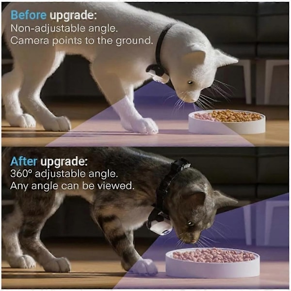 Catcam Pro, Kat Cam Pro 2.0, HD 1080p Videokamera Mini Halsbåndskamera - Perfekt White
