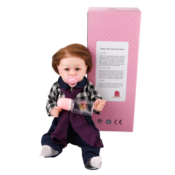 Återfödelse Docka Simulation Baby Docka Mjuk Silikon Vacker Livslik Söt Flicka Pojke Baby Docka